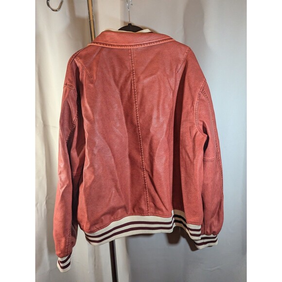 Fashion Nova Women's Cheer You On Varsity Bomber Jacket Red Plus 1x Curve [C03] - Picture 7 of 9
